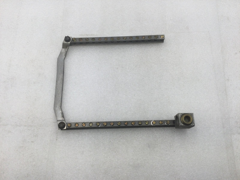 Generic 19 Position 4-14 AWG Grounding Bar Set w/Metal Cross Bar