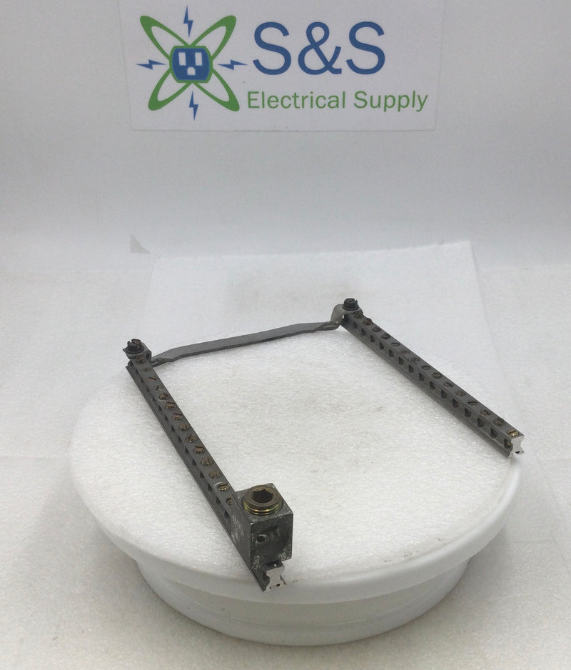 Generic 19 Position 4-14 AWG Grounding Bar Set w/Metal Cross Bar