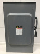 Square D H224NRB Safety switch, heavy duty, fusible, 200A, 3 wire, 2 pole, 1 neutral, 60hp, 240VAC/250VDC, NEMA 3R, bolt on hub provision - missing Neutral