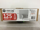 GE TLM612SCUDP Main Lug 6 Space 12 Circuit Single-phase 3-Wire 125 Amp 120/240 VAC