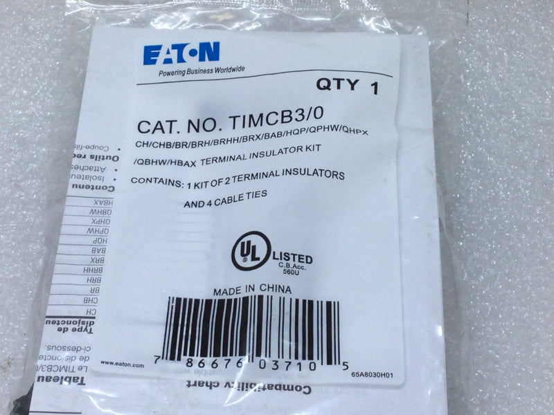 Eaton TIMCB3/0 1 Kit of 2 Terminal Insulators and 4 Cable Ties