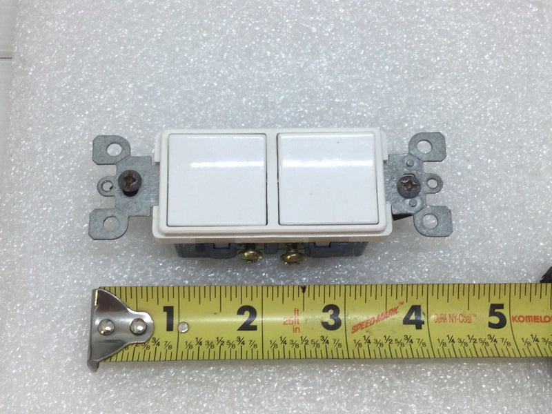Leviton Decora 15A Combination Single Pole Rocker Switch