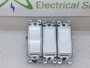 Lot of 3 Leviton 15 Amp 120V OD30 Rocker Wall Switch