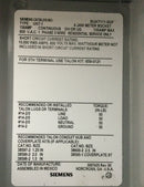 Siemens SUAT111-0GF Ringless Type Meter Socket, 135 Amp 600V
