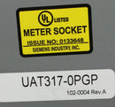 Siemens TALON UAT317-0PGP 200 Amp 1PH 3 Wire 600V Ringless Meter Socket
