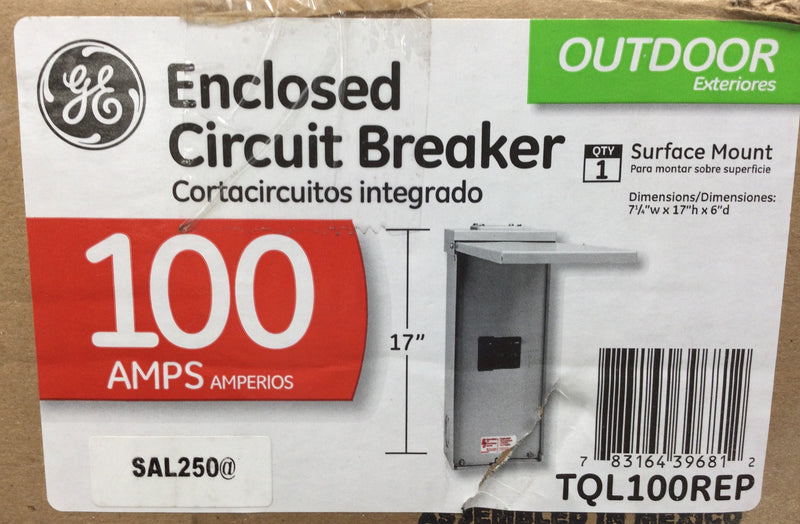 GE General Electric TQL100REP 100 Amp 240Vac Type 3R Enclosure