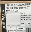 Lithonia LBK 4FT 1 3000LMHE 80CRI 35K MIN10 ZT MVOLT J2 LED Light Bar Job Pack