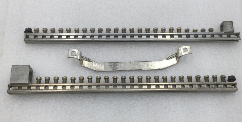 ITE 27 Position 4-14 AWG Grounding Bar Set w/Notched Cross Bar 13 1/2" x 1 1/2"