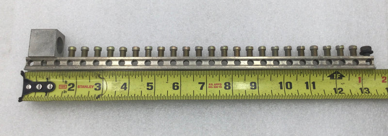 ITE 27 Position 4-14 AWG Grounding Bar Set w/Notched Cross Bar 13 1/2" x 1 1/2"