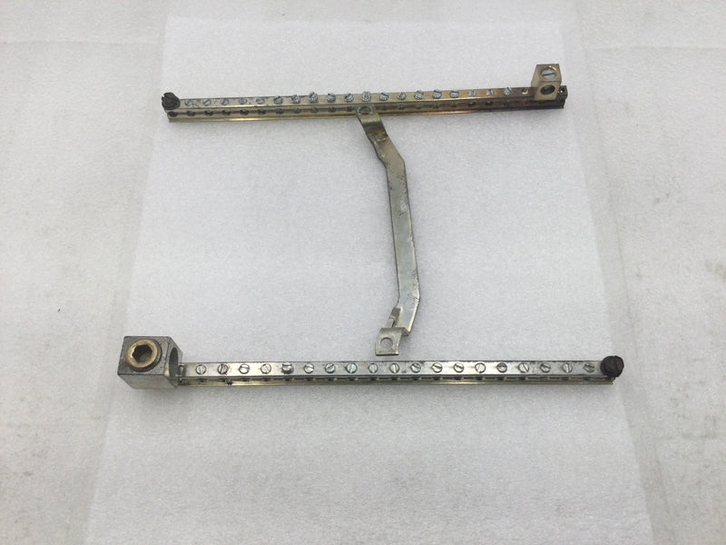 ITE/Siemens 23 Position 4-14 AWG Grounding Bar Set w/ Metal Cross Bar