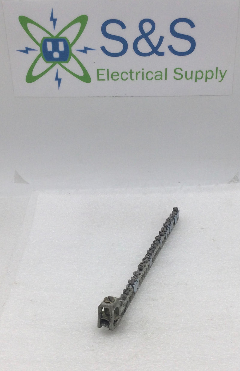 29 Position 4-14 AWG Grounding Bar w/End Lug 9 3/4" x 1 1/2"