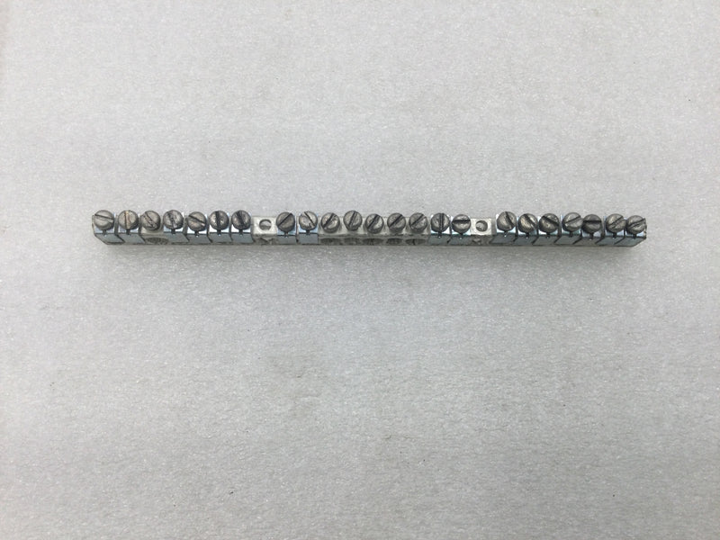 Generic 26 Position 4-14 AWG Grounding Bar - No Lugs