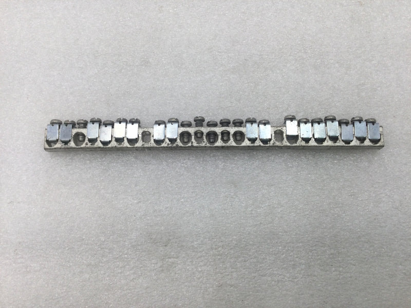 Generic 26 Position 4-14 AWG Grounding Bar - No Lugs