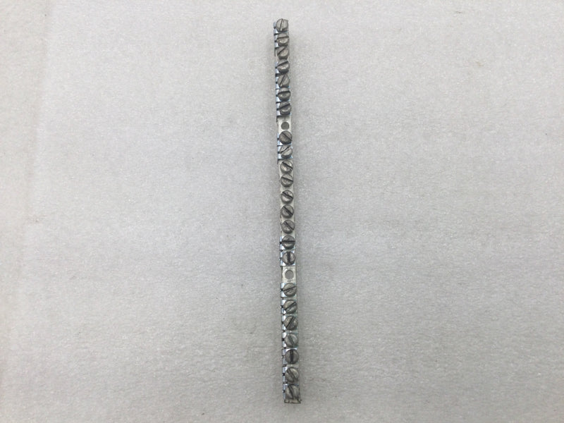 Generic 26 Position 4-14 AWG Grounding Bar - No Lugs