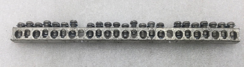 Generic 26 Position 4-14 AWG Grounding Bar - No Lugs
