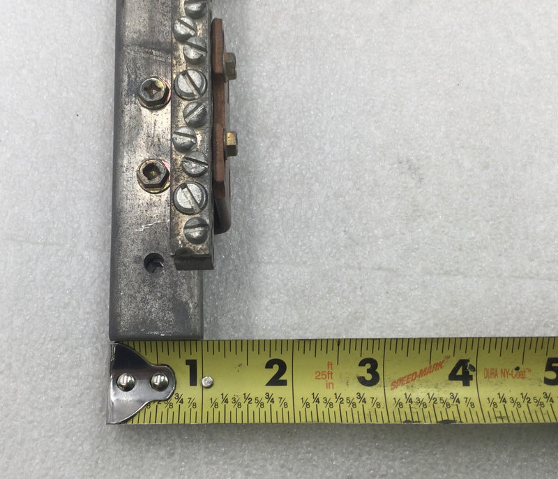 43 Position 6-14 AWG Neutral Grounding Bar w/Neutral Bracket 14" x 1 1/2"