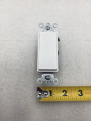 Leviton 05604-2W Decora 4-Way White Decora Rocker Switch 15 Amp 120/277 VAC