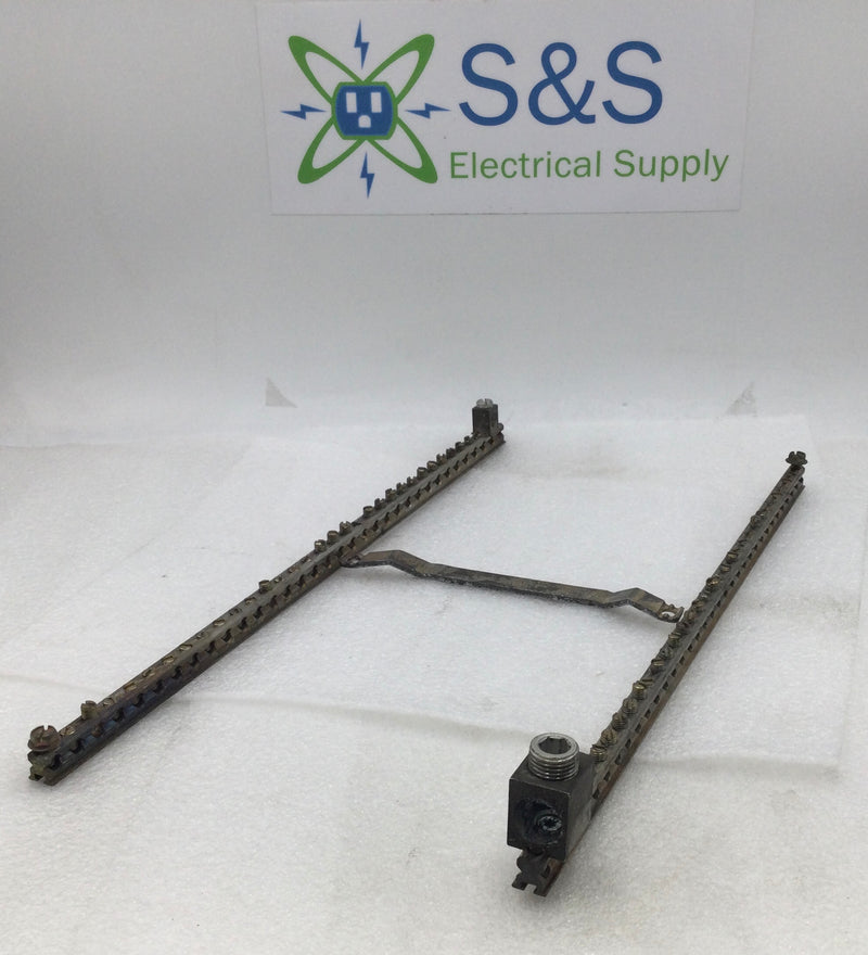 ITE 34 Position 4-14 AWG Grounding Bar w/Metal Cross Bar