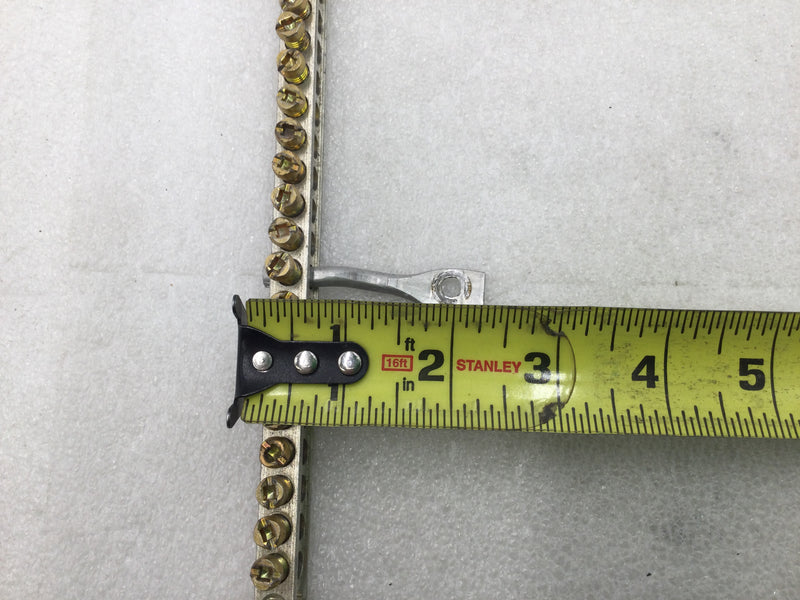 Generic 27 Position Ilsco NB22 4-14 AWG Grounding Bar w/Bonding Wire