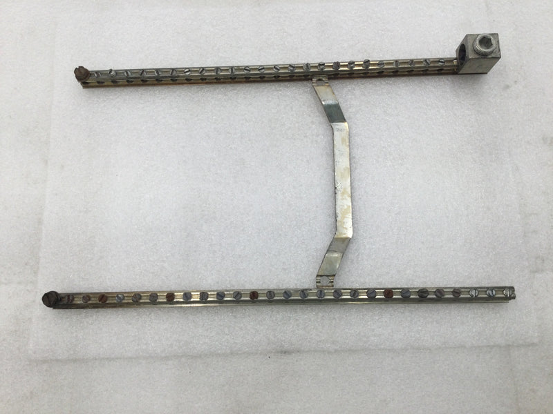 ITE 28 Position 4-14 AWG Grounding Bar w/Metal Cross Bar