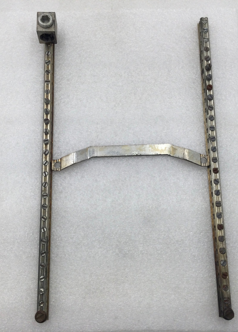 ITE 28 Position 4-14 AWG Grounding Bar w/Metal Cross Bar