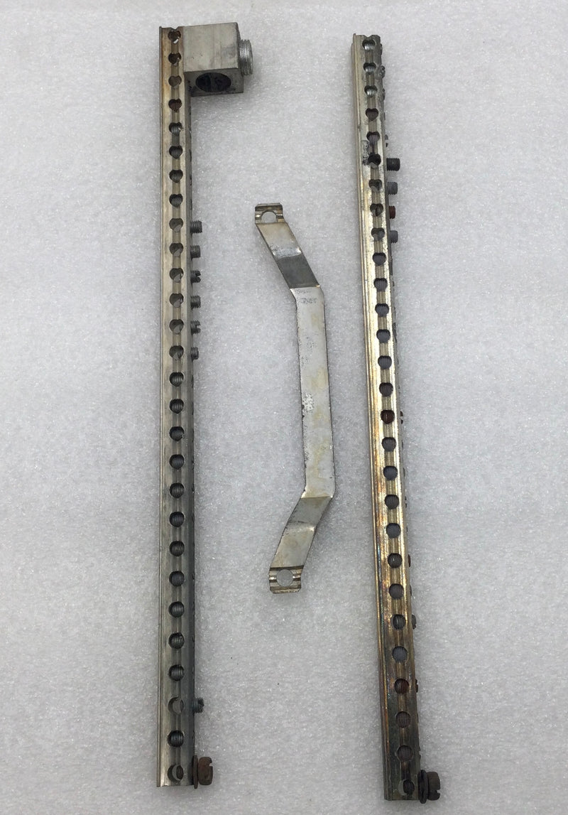 ITE 28 Position 4-14 AWG Grounding Bar w/Metal Cross Bar