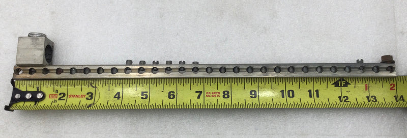ITE 28 Position 4-14 AWG Grounding Bar w/Metal Cross Bar