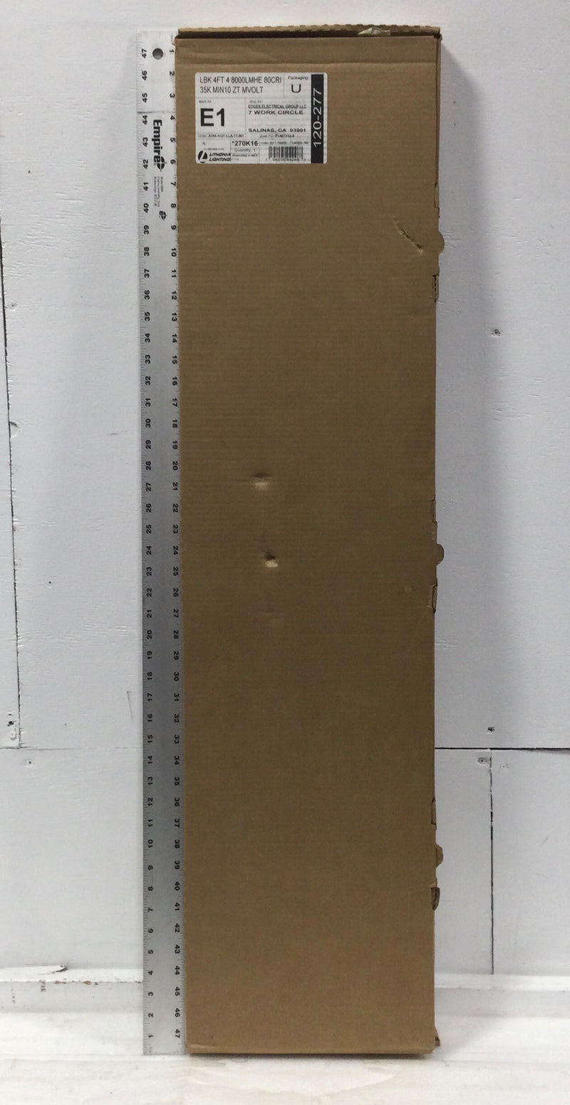 Lithonia Lighting LBK 4FT 4 8000LMHE 80CRI 35K MIN10 ZT MVOLT Light Bar Kit