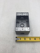 Square D CK-19316-L4 2 Hole 1/2" Single Gang Surface Mount Box w/Cover & Gasket