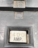 GE TKM836F000 800 Amp 3 Pole 600V Circuit Breaker w/400 Amp Trip - Cosmetic Flaw