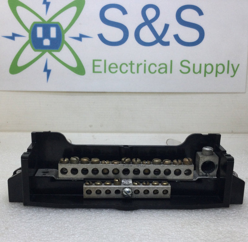 Cutler Hammer 21 Position 4-14 AWG 2 Level Grounding/Neutral Bar 7 1/2"