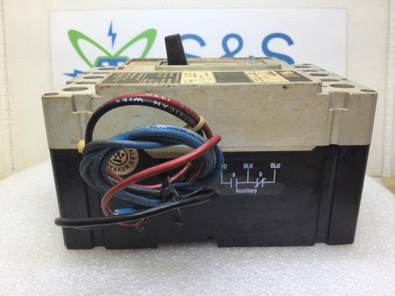 Westinghouse HMCP015E0C 15 Amp 3P 600v Breaker w/Aux A1X1RA 1490D72G56 6 Amp