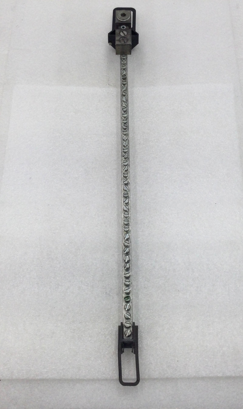 52 Position 4-14 AWG Neutral/Isolated Grounding Bar 17 1/4" x 1 1/2"