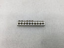 Square D QOB12M100 10 Position 4-14 AWG Grounding Bar 3 1/4" x 3/4"