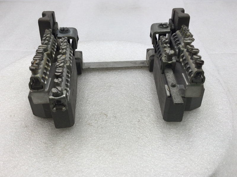 23 Position 2-6 AWG Combo Neutral Isolated Grounding Bar 7" x 5 1/2"