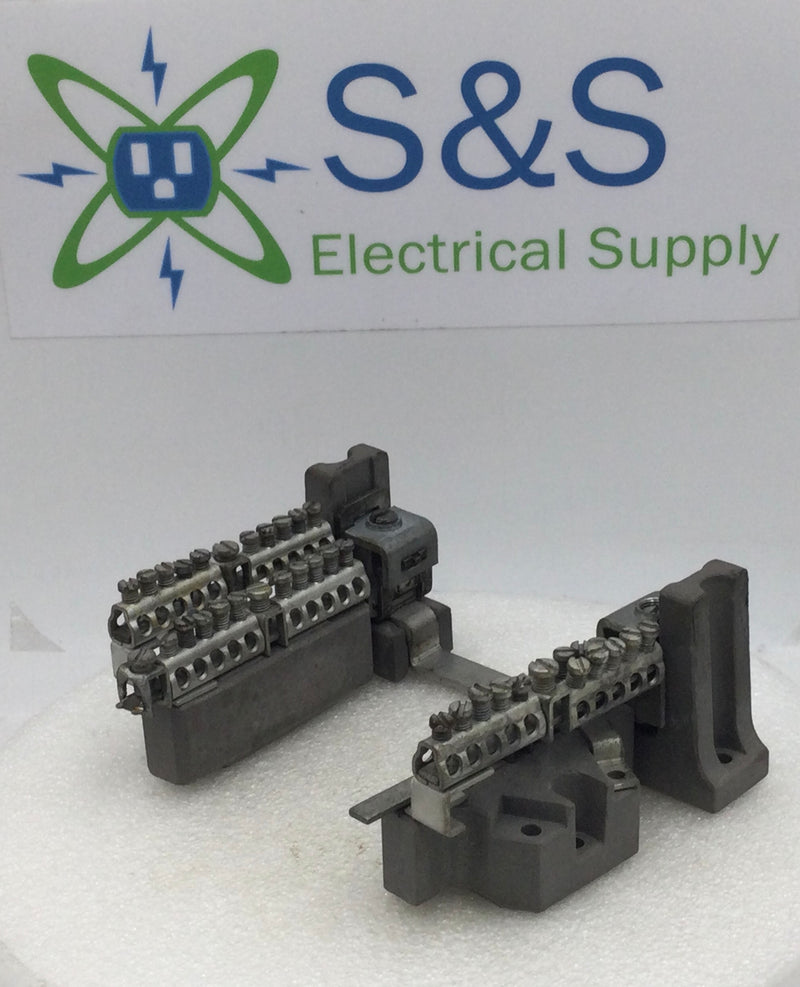 23 Position 2-6 AWG Combo Neutral Isolated Grounding Bar 7" x 5 1/2"