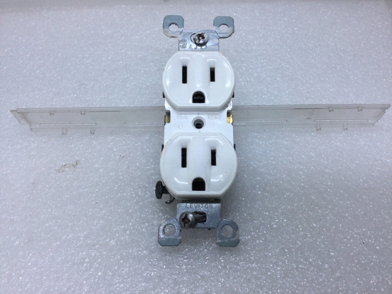 Leviton W5320-TOW 15 Amp 125V 2 Pole 3 Wire Duplex Receptacle