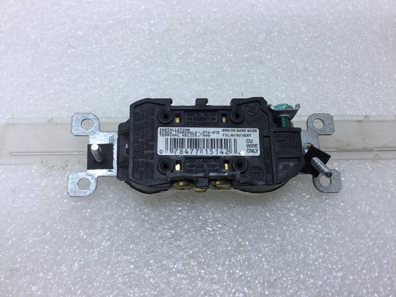 Leviton W5320-TOW 15 Amp 125V 2 Pole 3 Wire Duplex Receptacle