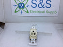 Eagle 20 Amp 125V Straight Blade Single Receptacle Grounding Brown/Ivory