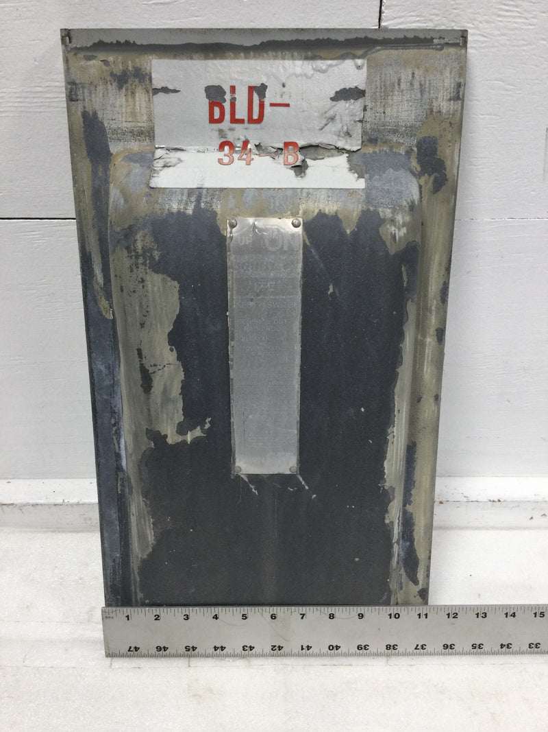 Gould NR323 100 Amp 240V Panel Cover Only 20" X 11 1/2"