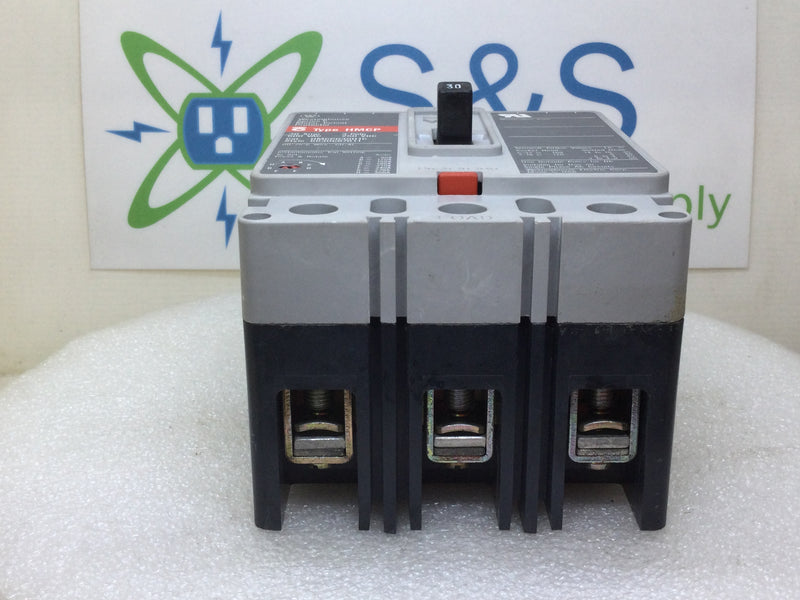 Westinghouse HMCP030H1C 30 Amp 3 Pole 600V Circuit Breaker
