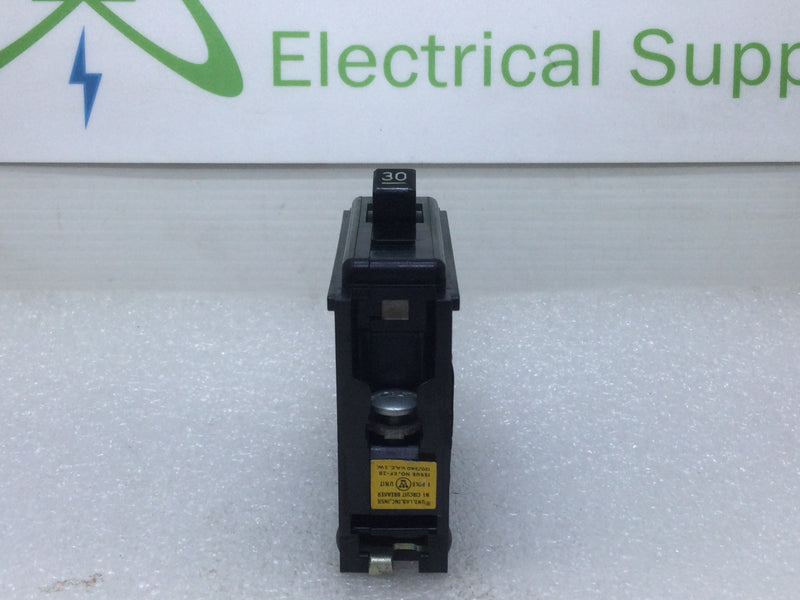 Westinghouse/Bryant QNPL1030 Single Pole 30 Amp 120/240v Type QNPL Circuit Breaker