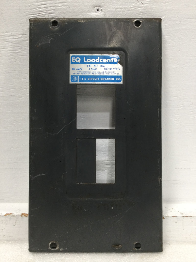 ITE EQ4 100 Amp 4 Space 120/240V Nema 3R Dead Front Only 12" x 6 7/8"