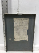 GE TC4DH 120/240V Panel Cover 13 1/2" X 9 3/4 - Flawed