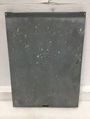 Square D HOM612L100RB 100 Amp 6 Space 120/240V Panel Cover 12 1/2" x 9 1/8"