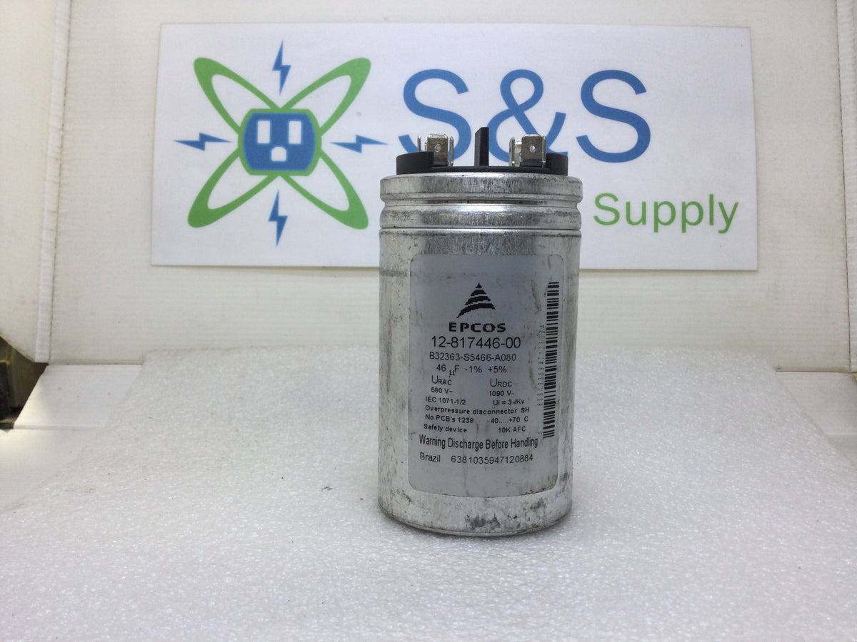 EPCOS B32363-S5466-A080 Round Capacitor 46uf -1+5% 580 VAC (12-817446-