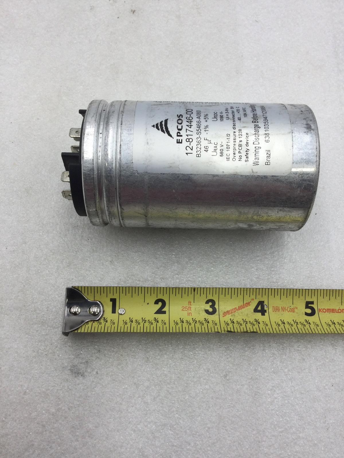 EPCOS B32363-S5466-A080 Round Capacitor 46uf -1+5% 580 VAC (12-817446-