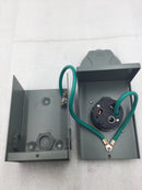 Suplevel RM50PB 125/250V 50 Amp Power Inlet Box with Green LED Indicator