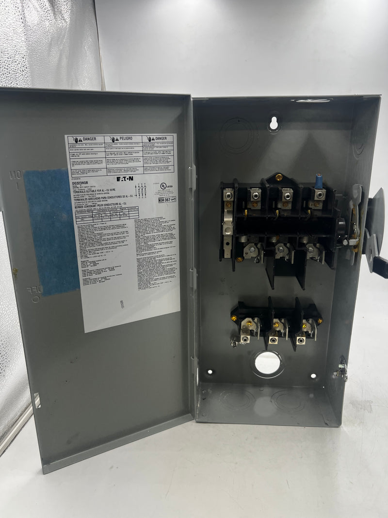 Eaton DG323NGB Safety Switch Type 1 100a 240v 3p Fused 100 Amp