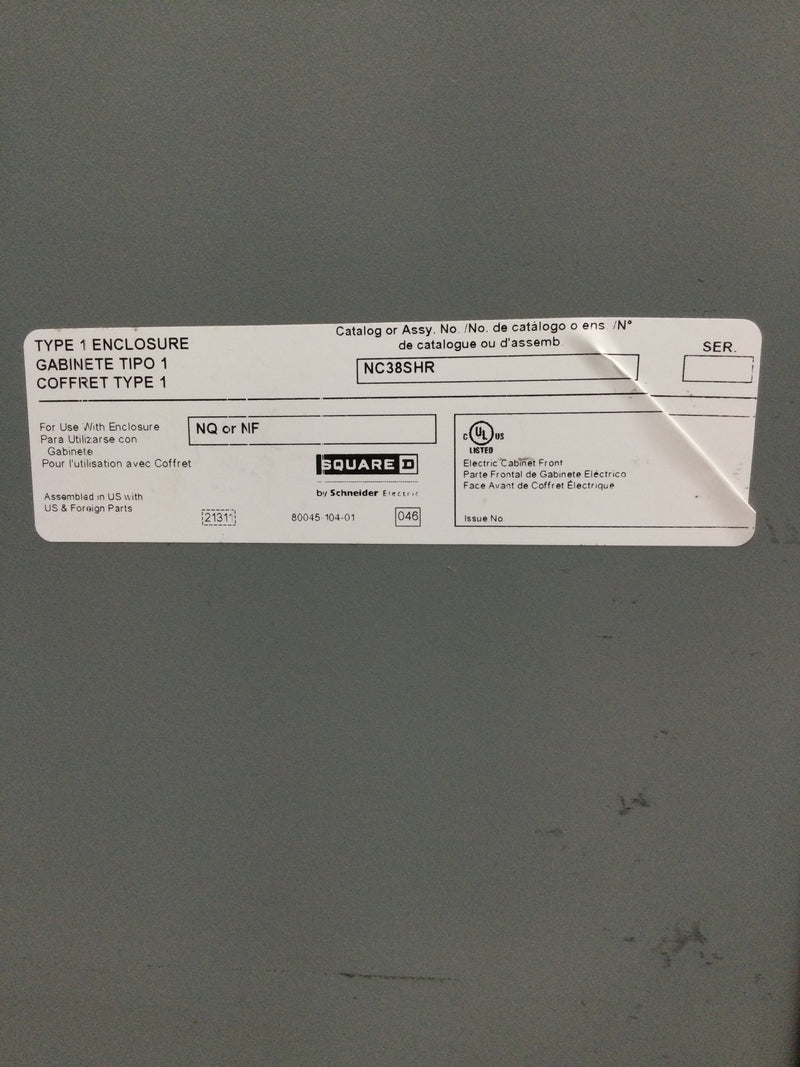 Square D Type NF Series E1 400 Amp 3 Phase 4 Wire 480Y/277V NF Panelboard with Breakers